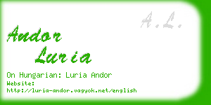 andor luria business card